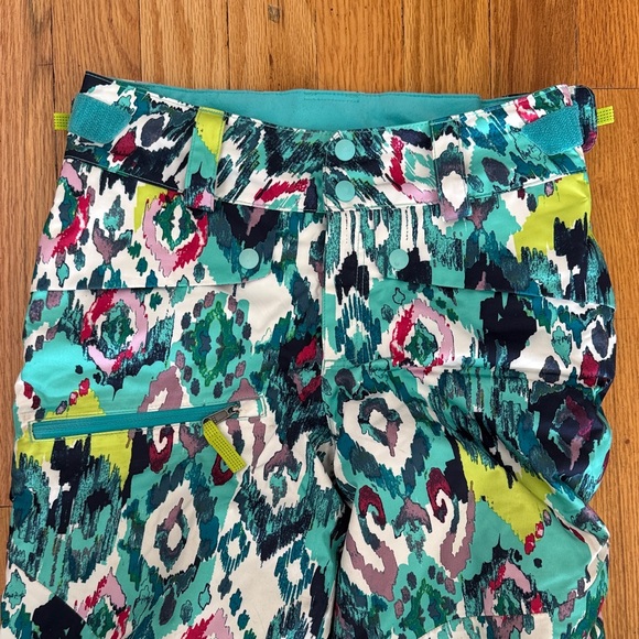 Patagonia 7/8 youth insulated ski snow snowboard colorful Patterned Pants VGUC - Picture 3 of 9